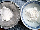 白玉粉生地と上新粉生地
